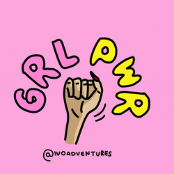 Girl Power Flickering Lady's Fist GIF