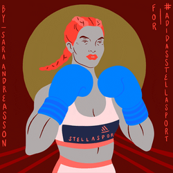 Girl Power Shadow Boxing Animation GIF