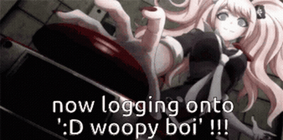 Girl Pressing Button Now Logging Onto D Woopy Boi GIF
