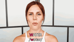 Girl Pronounce Water GIF