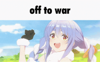 Girl Pulling Cart Full Of Carrots Off To War GIF