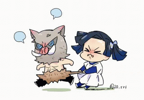 Girl Pulling Pig By String GIF