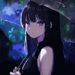 Girl Purple Eyes Anime GIF