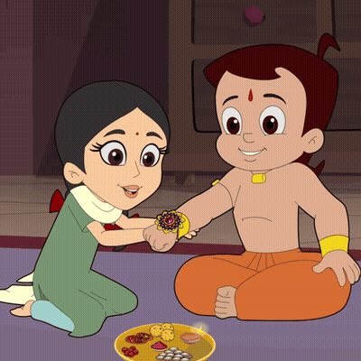 Girl Putting Bracelet on Boy