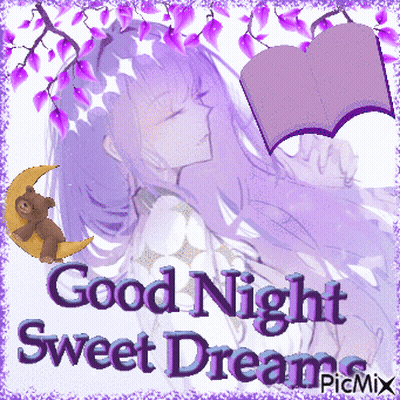 Girl Reading Book Good Night Sweet Dreams GIF