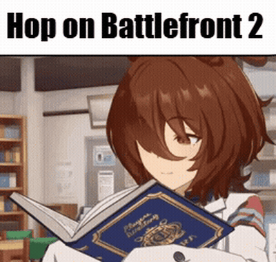 Girl Reading Book With Hop On Battlefront 2 GIF