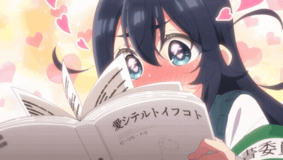 Girl Reading Chinese Book GIF