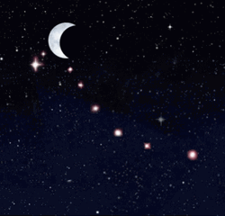 Girl Riding Rocket At Night GIF