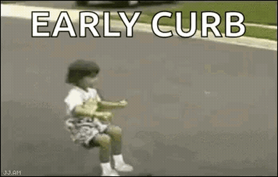 Girl Riding Swing With Early Curb GIF