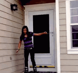 Girl Roller Skating Stair Failed GIF