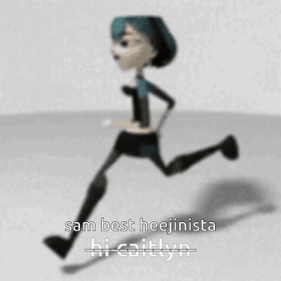 Girl Running With Sam Best Heejinista Hi Caitlyn GIF