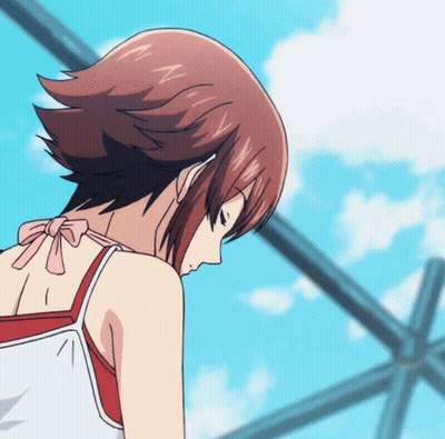 Girl's Back With Blue Sky GIF