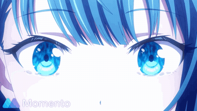 Girl's Blue Eyes With Memento GIF