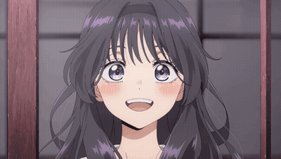 Girl's Face With Blue Eyes GIF