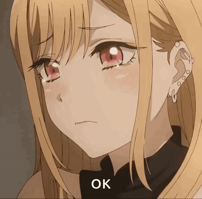 Girl's Face With OK Text GIF