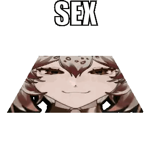 Girl's Face With Sex Behind Sticker