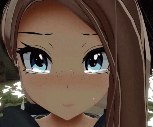 Girl's Face With Tears GIF