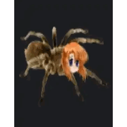 Girl's Head On Spider Sticker