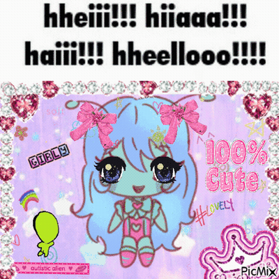 Girl Saying 100% Cute GIF