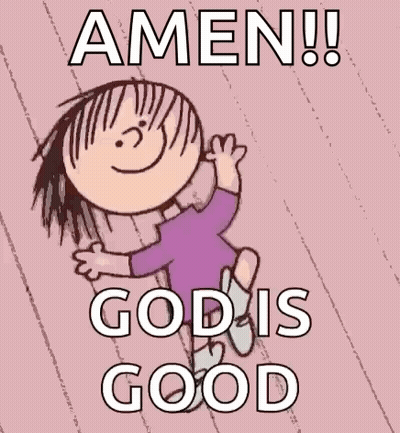 Girl Saying Amen God Is Good GIF