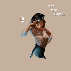 Girl Saying Aye Aye Captain GIF