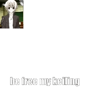 Girl Saying Be Free My Keiling Sticker
