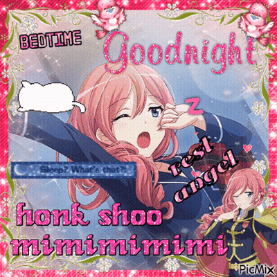 Girl Saying Bedtime Goodnight GIF
