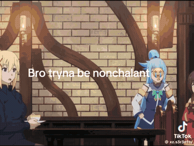 Girl Saying Bro Tryna Be Nonchalant GIF