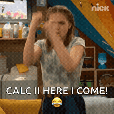 Girl Saying Calc II Here I Come Laughing GIF