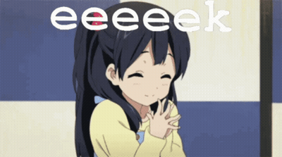 Girl Saying Eeeeek GIF