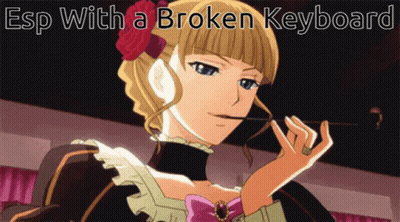 Girl Saying Esp With Broken Keyboard GIF
