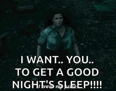 Girl Saying Go To Sleep GIF