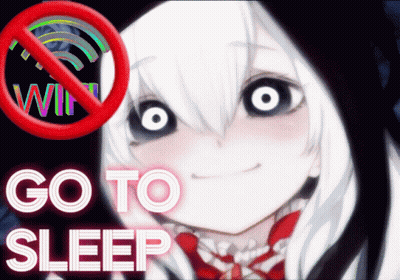 Girl Saying Go To Sleep GIF