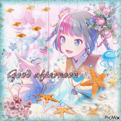 Girl Saying Good Afternoon GIF