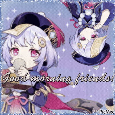 Girl Saying Good Morning Friends GIF