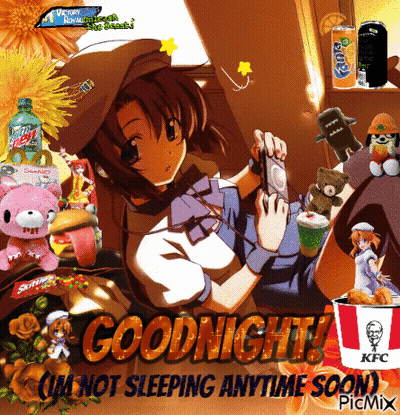 Girl Saying Goodnight I'm Not Sleeping Anytime Soon GIF