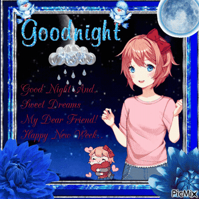 Girl Saying Goodnight GIF
