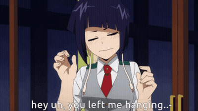 Girl Saying Hey Uh You Left Me Hanging GIF