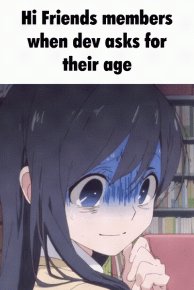 Girl Saying Hi Friends Members When Dev Asks For Their Age GIF