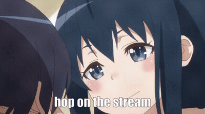 Girl Saying Hop On The Stream GIF