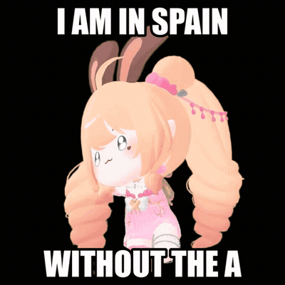 Girl Saying I Am In Spain Without The A GIF