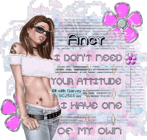 Girl Saying I Don't Need Your Attitude Sticker