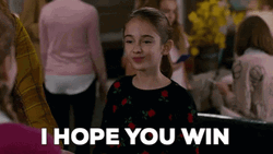 Girl Saying I Hope You Win GIF