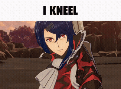 Girl Saying I Kneel GIF