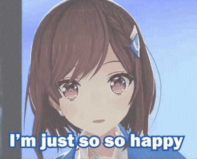 Girl Saying I'm Just So So Happy GIF