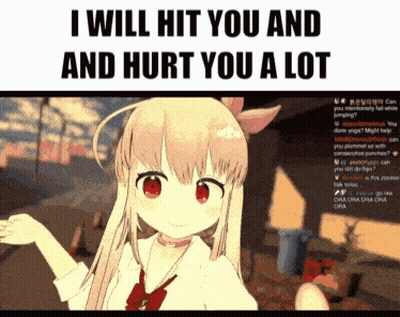 Girl Saying I Will Hit You And Hurt You A Lot GIF