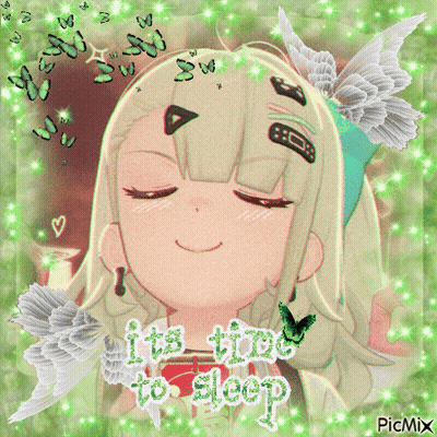 Girl Saying It's Time To Sleep GIF