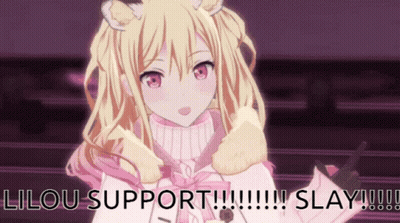 Girl Saying Lilou Support Slay GIF