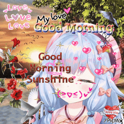 Girl Saying Love Love My Love Good Morning GIF