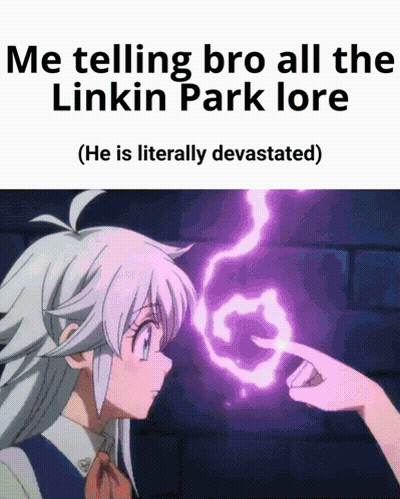 Girl Saying Me Telling Bro All The Linkin Park Lore GIF